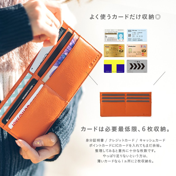 ＼大好評につき新色登場！／超薄型　コンパクト長財布　 スキミング防止機能付き ミニ財布　RFID　(wallet-11) 7枚目の画像