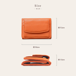 ☆1番人気☆レザー三つ折ミニ財布 スキミング防止機能付き 　【送料無料】(ST-909) 14枚目の画像