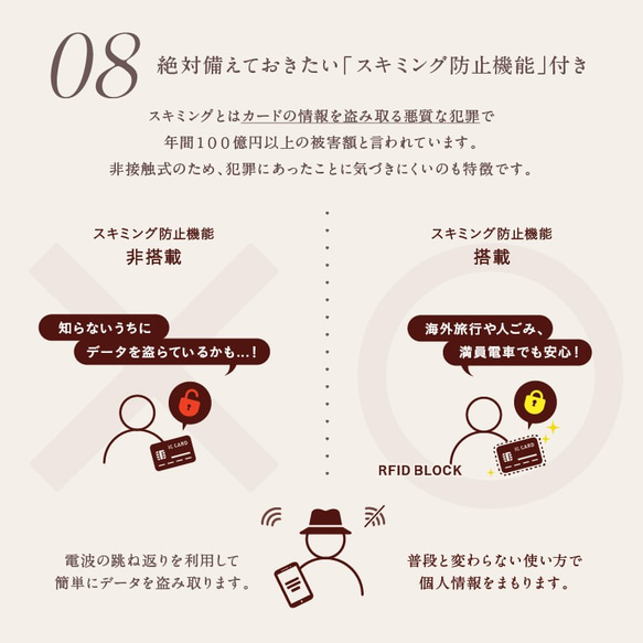 レザー三つ折ミニ財布 スキミング防止機能付き 　グリーン【送料無料】(ST-909) 9枚目の画像