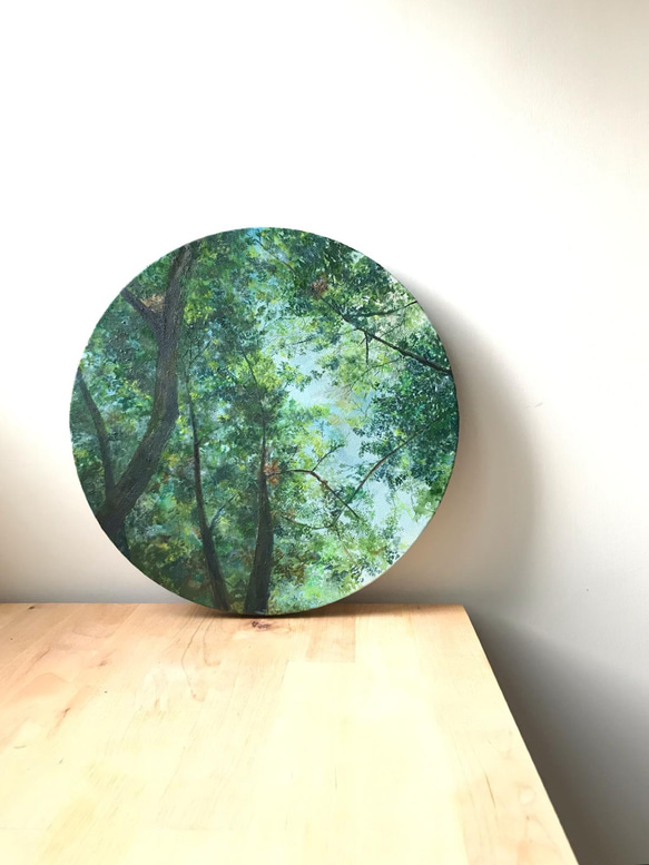 【圓林】- 手繪 畫作 附實木專屬畫框 第4張的照片