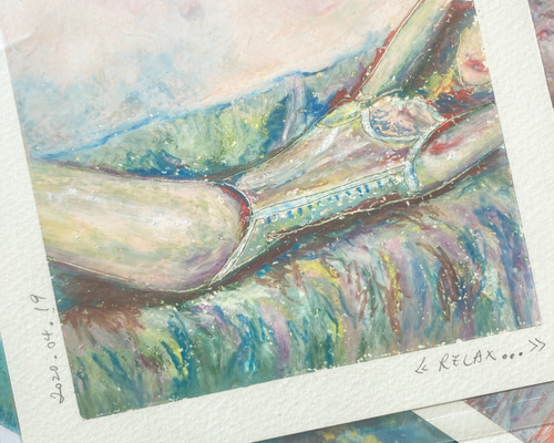 色鉛筆画絵画「Remember When」