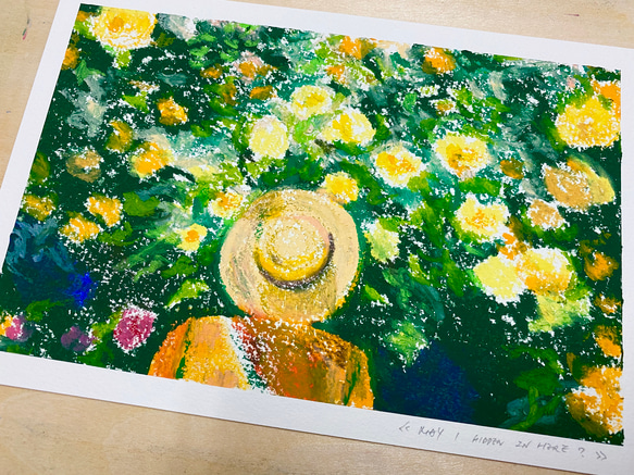 【 summer mood 】- 油粉彩 手繪 畫作 第2張的照片