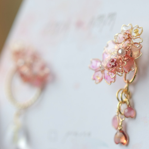 再販1】【ﾚｼﾞﾝ×ﾜｲﾔｰ】“SAKURAiroｼﾘｰｽﾞ” -桜人の願いｺﾞｰﾙﾄﾞ- レジン