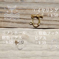 【ﾌﾘｰﾊﾝﾄﾞ】虹色ﾏｯﾄ夏ﾋﾟｱｽ/ｲﾔﾘﾝｸﾞ　レジンアクセサリー　夏色　海アクセ 5枚目の画像