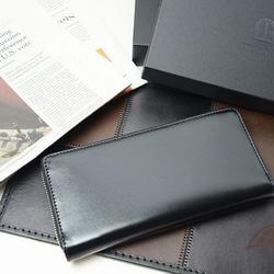 クリスペルカーフ ラウンドファスナー長財布 メンズ 牛革 高級財布 長