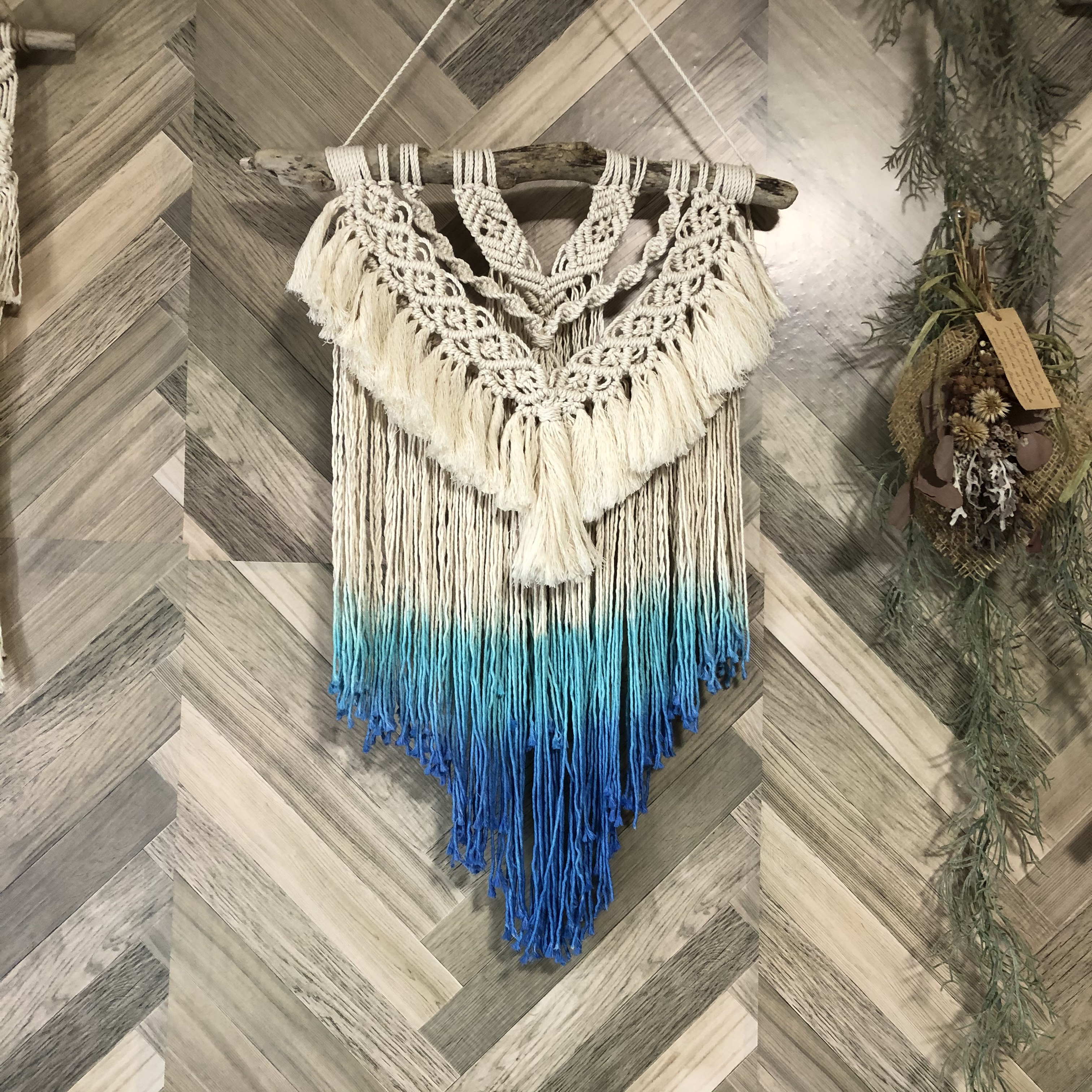 流木マクラメタペストリー 受注製作