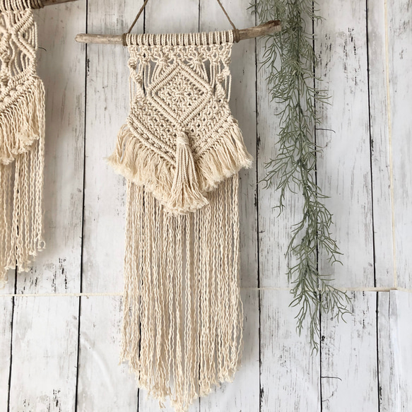 流木マクラメタペストリー #38 受注製作 タペストリー・壁掛け yuki