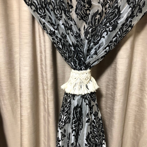 受注製作】マクラメカーテンタッセル 1組 カーテン yuki-weaving WS