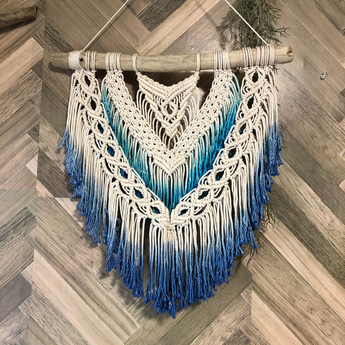 個性派】マクラメタペストリー #50 受注製作 タペストリー・壁掛け