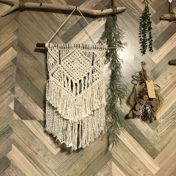 51 ハンドメイド・手芸 BIG マクラメタペストリー 5