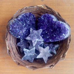 星型 アメジスト 結晶 ペンダントトップ 天然石 パワーストーン レア クラスター 紫 アクセサリーパーツ キラキラ 3枚目の画像