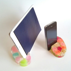 キッチンで使える かわいい スマホスタンド 花  iPad スタンド タブレットスタンド レジン 5枚目の画像