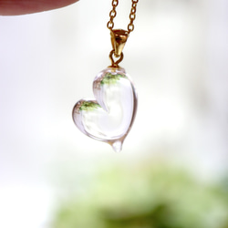 CUORE - 燈工心形玻璃項鍊 Lampwork glass heart stud necklace 第1張的照片