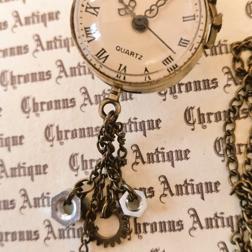 完売御礼】No.169 球体時計 ゴシック【電池式・ネックレスチェーン