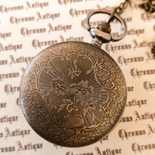 完売御礼】No.57 懐中時計 大アリス【電池式・ネックレス