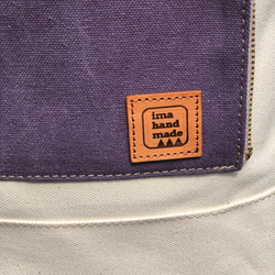 8号帆布のリュックサック　紫色 6枚目の画像