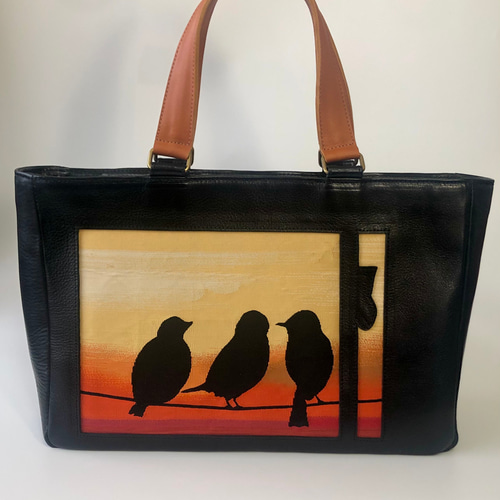 つづれ織 夕暮れ鳥のバッグ トートバッグ IMA 通販｜Creema(クリーマ  