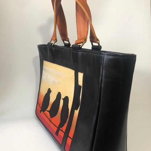 つづれ織 夕暮れ鳥のバッグ トートバッグ IMA 通販｜Creema(クリーマ  