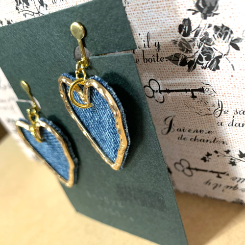 デニムリメイク/イヤリング/ピアス イヤリング・ノンホールピアス ru 