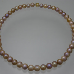 淡水パール　セミラウンド(丸型）　マーブル　8-9mm　AB級品　商品番号1508AB 2枚目の画像