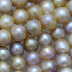 淡水パール　セミラウンド(丸型）　マーブル　8-9mm　AB級品　商品番号1508AB 4枚目の画像
