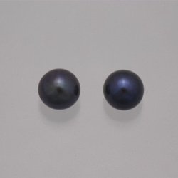淡水パール　片穴ルース　ボタン型ポテト　ブルーブラック　6-7mm AA級品　商品番号5406AA 1枚目の画像