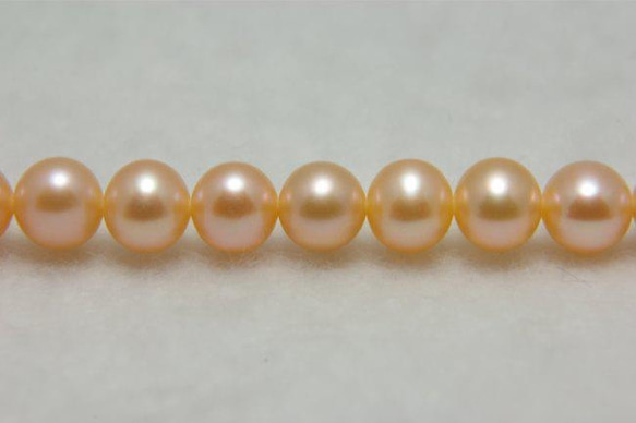 淡水パール ラウンド(丸型） オレンジピンク 6-7mm A級品 商品