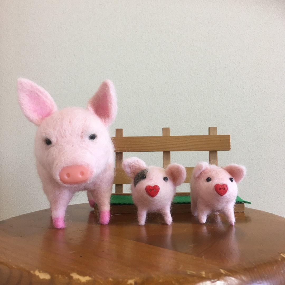 Tiny zoo 作家 羊毛フェルト テディベア ハンドメンド ぬいぐるみ