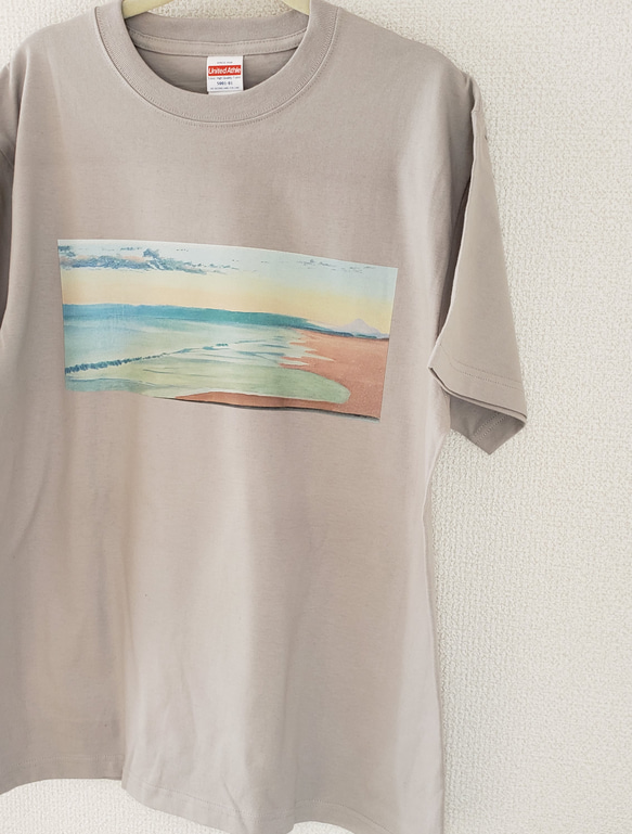 朝と海と富士Tシャツ グレー 4枚目の画像