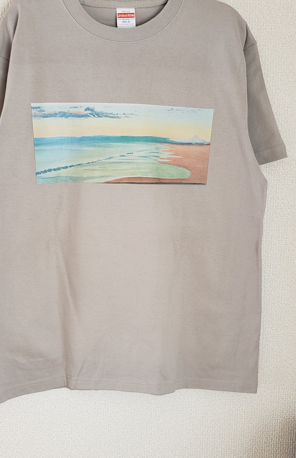 朝と海と富士Tシャツ グレー 5枚目の画像