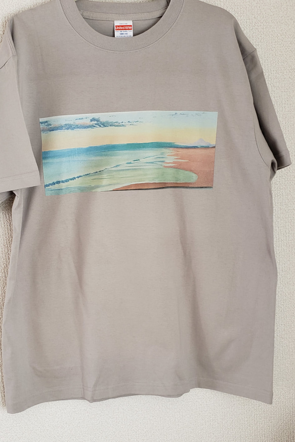 朝と海と富士Tシャツ グレー 8枚目の画像