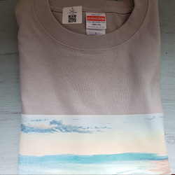 朝と海と富士Tシャツ グレー 9枚目の画像