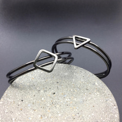 Gothic Chic Rock Geometric Bangle 暗黑搖滾 建築幾何手鐲 第2張的照片