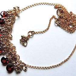 『 ROS ( red flower seed ) 』Necklace by K14GF 1枚目の画像