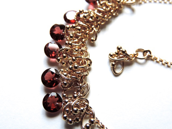 『 ROS ( red flower seed ) 』Necklace by K14GF 5枚目の画像