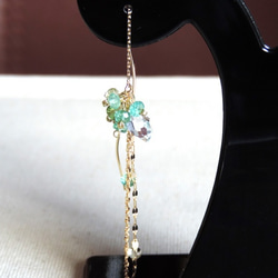 『 Crystal greenery ( WL ) 』Pierce by K18 10枚目の画像