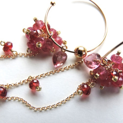 『 Wildberry heart 』Pierce & charm by K18 2枚目の画像