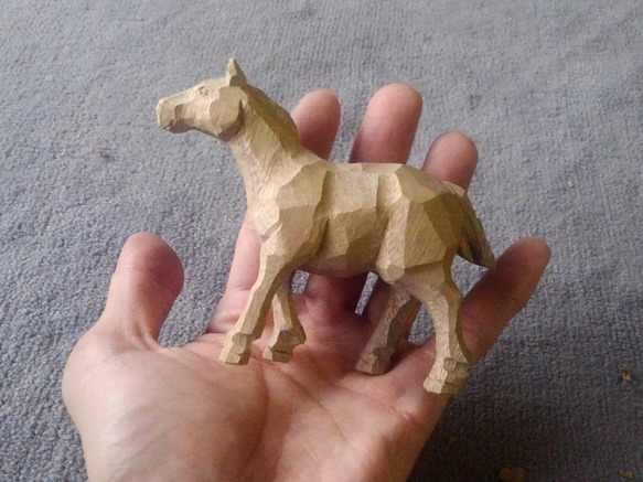 『mamedasan様用』木彫りの馬二頭 2枚目の画像