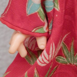 メルちゃんの真っ赤な振袖セット（正絹） 6枚目の画像