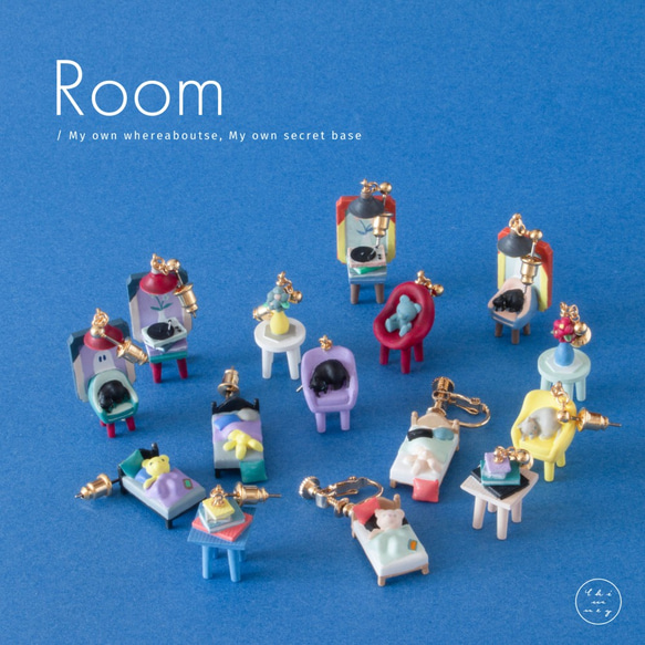Room -faniture- ピアス/イヤリング [bear/red] 5枚目の画像