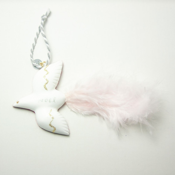 冬鳥の耳飾りと部屋飾り[white] ピアス・イヤリング＋オーナメント 5枚目の画像