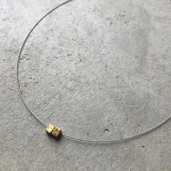 double cube necklace [brass] 1枚目の画像