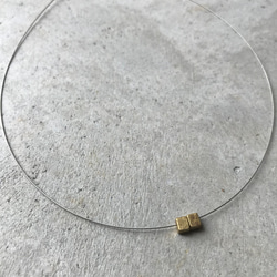 double cube necklace [brass] 2枚目の画像