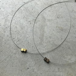 double cube necklace [brass] 4枚目の画像