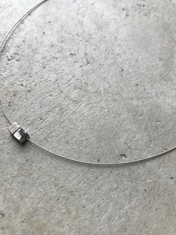 double cube necklace [silver] 4枚目の画像