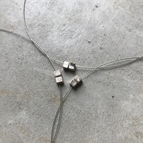 double cube necklace [silver] 6枚目の画像