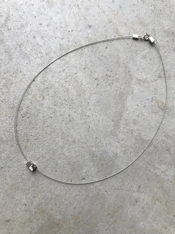 double cube necklace [silver] 7枚目の画像