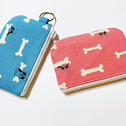 星森 - 骨頭狗（藍色/粉紅口袋零錢包 、拉鍊零錢包、卡包 、收納包（下單後製作 第1張的照片