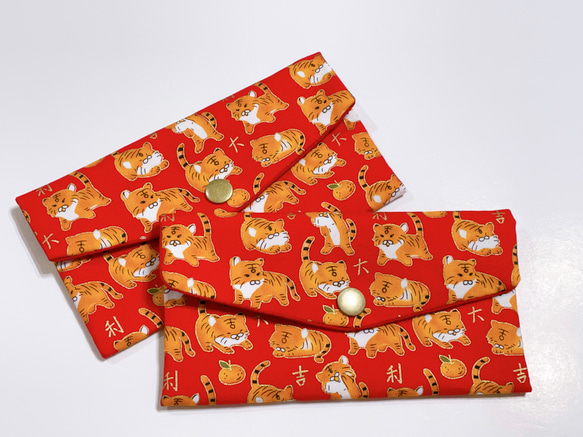 Xingsen-Cloth 赤い封筒バッグ 吉利虎フリーネーム刺繍（中国語/英語） 3枚目の画像