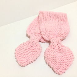 手工編織圍巾 蝴蝶圍巾 粉紅色 第2張的照片